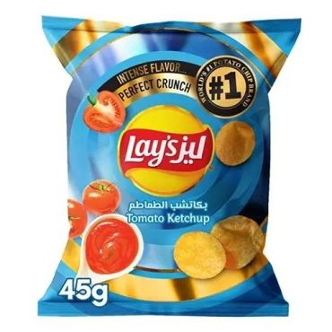 Lays Chips 45Gm, Tomato Ketchup, 50 Pieces Per Carton